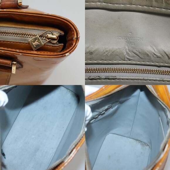 LOUIS VUITTON Monogram Vernis Houston Hand Bag Gris M91053 - Picture 11 of 12